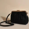 Adorne Isabelle Woven Cross Body Bag | Black