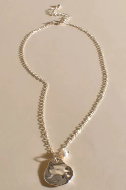 Adorne Pearl Cluster Pendant Necklace | Silver
