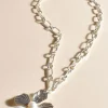 Adorne Statement Kalani Orchid Cluster Necklace | Silver