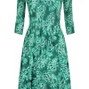 Alquema 3/4 Sleeve Smash Pocket Dress | Green Cockatoo