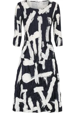 Alquema 3/4 Sleeve Smash Pocket Dress | Indigo Noise