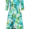 Alquema 3/4 Sleeve Smash Pocket Dress | Garden Sweet Pea