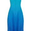 Alquema Long Estella Dress | Blue Bird to Dazzling Blue