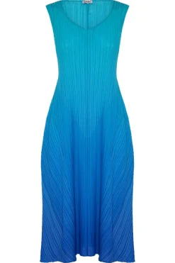 Alquema Long Estella Dress | Blue Bird to Dazzling Blue