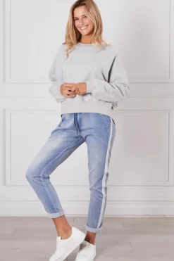Boston Denim Jogger | Light Blue Wash