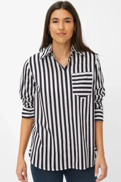 Brax Viki Blouse | Navy Stripe