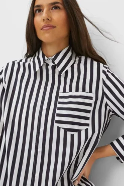 Brax Viki Blouse | Navy Stripe