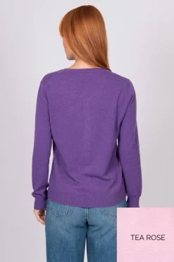 Bridge & Lord Essential Button Cardi | Tea Rose