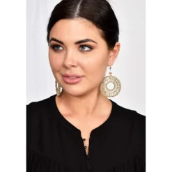 Dreamcatcher Beaded Hook Earrings | Gold / Cream