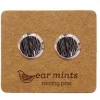Ear Mints Brushed Round Stud | Rose Gold