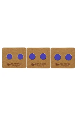 Ear Mints 7mm Round Enamel Stud | Very Peri/Silver