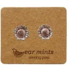 Ear Mints Sunflower 2 Tone Stud | Silver/Rose Gold