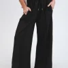 Elm Lifestyle Carmen Wide Leg Pant | Black/Marshmallow