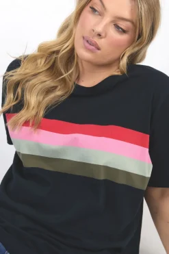 Elm Lifestyle Terra Tee | Navy & White Stripe