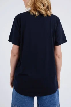 Elm Lifestyle Terra Tee | Navy & White Stripe