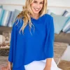 Esperance Cashmere Topper | Cruise Blue