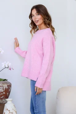 Fashion Express Blanket Stitch Canyon Knit | Pink