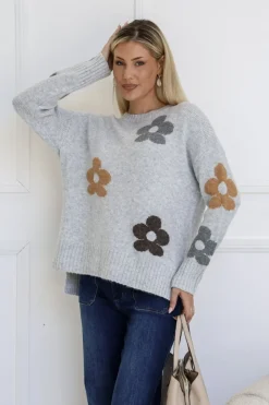 Fashion Express Blossom Knit | Soft Grey