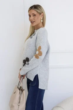 Fashion Express Blossom Knit | Soft Grey