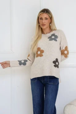 Fashion Express Blossom Knit | Latte