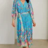 Fashion Express Brooklyn Midi Dress | Azure Floral