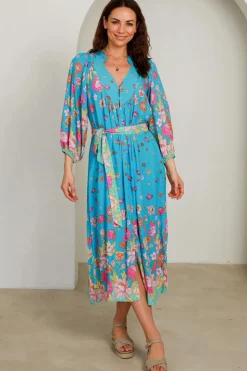 Fashion Express Brooklyn Midi Dress | Azure Floral