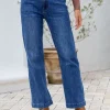 Fashion Express Calista Wide Leg Jeans | Mid Wash