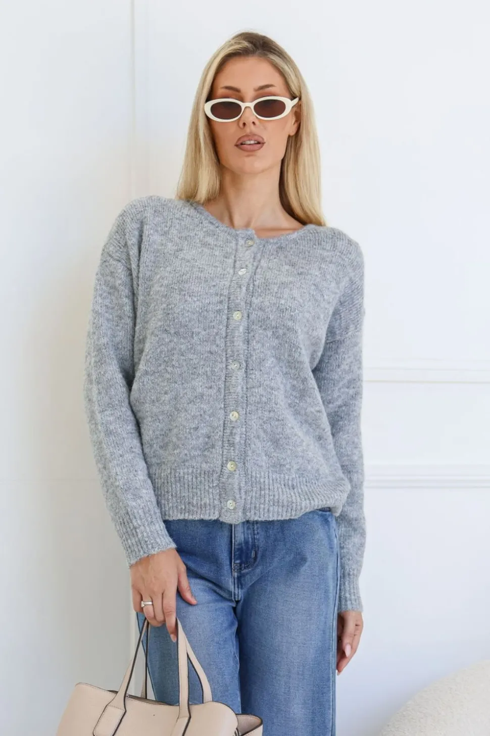 Fashion Express Camille Essential Cardi | Grey