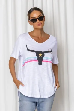Fashion Express Harley Steer Tee | White