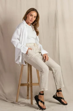 Fashion Express Millie Linen Shirt | White
