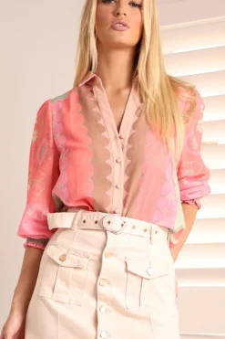 Fashion Express Moonshine Blouse | Watermelon