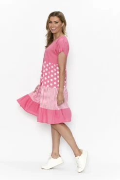 Fashion Express Nadia V-Neck Dress | Pink Lemonade