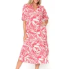 Fashion Express Sofia Shirt Dress | Tribal Coral