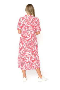 Fashion Express Sofia Shirt Dress | Tribal Coral