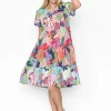 Fashion Express Thalia Tiered Dress | Multi Leaf