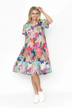 Fashion Express Thalia Tiered Dress | Multi Leaf