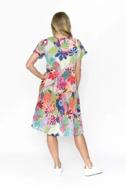 Fashion Express Thalia Tiered Dress | Multi Leaf