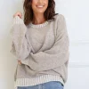 Fashion Express Tilly Blanket Stitch Crew | Mocha