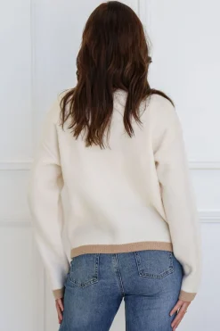 Fashion Express Vivienne Pocket Cardi | Winter White/Camel