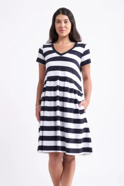 FOIL New Girl Dress | Navy Stripe