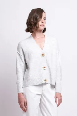 Foil No Slouch Cardigan | Silver