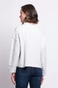 Foil Tread Softly Sweater | Silver