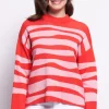 FOIL Zip Code Sweater | Orange Tiger