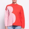 FOIL Zip Code Sweater | Orange Flower
