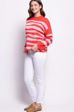 FOIL Zip Code Sweater | Orange Tiger