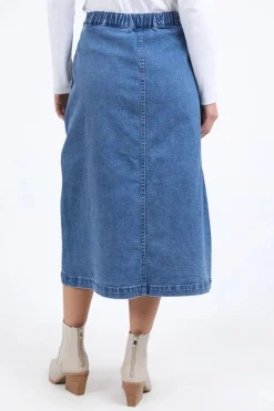 Foxwood Amanda Midi Skirt | Mid Blue