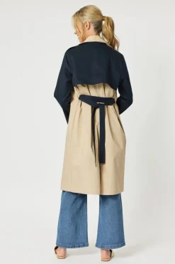 Gordon Smith Bree Trench Coat | Natural/Navy