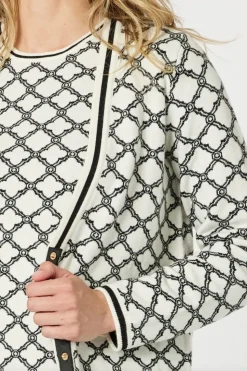 Gordon Smith Clover Cardigan | Ivory/Black