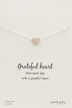 Grateful Heart Necklace | Rose Gold