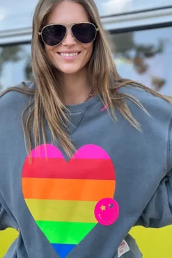 Hammill & Co Vintage Heart Sweat | Charcoal